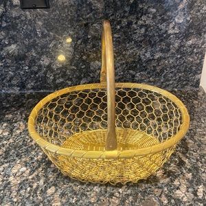 Vintage brass wire basket